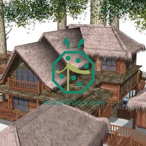 Fireproof Plastic Treehouse Thatched Roof Tiles