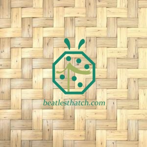 Plastic Herringbone Woven Bamboo Mat For Resort Ceiling
