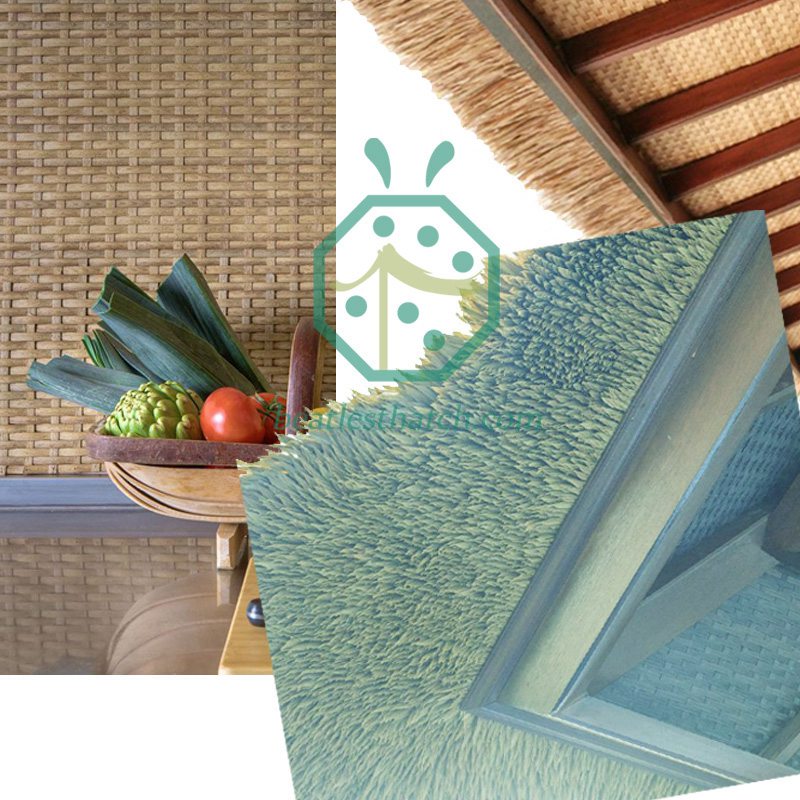 Synthetic Bamboo Ceiling Mat Under Thatched Roof