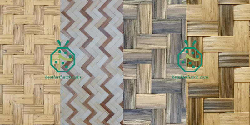 Herringbone Weave Bamboo Ceiling Lining For Villa Interior Decoration