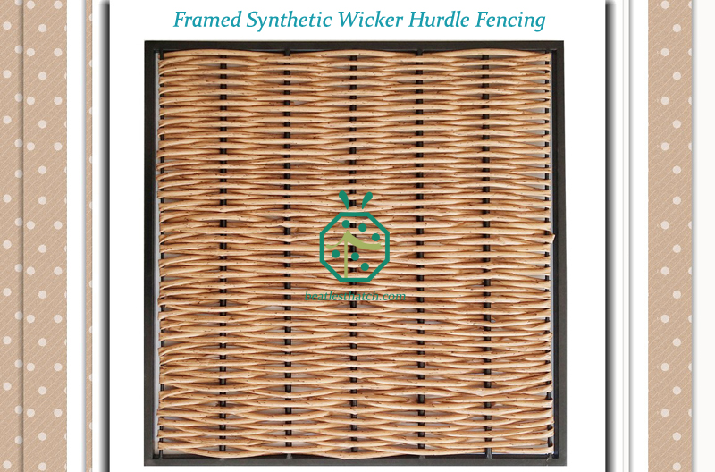 Framed plastic wicker willow hurdle fencing Framed plastic wicker willow hurdle fencing