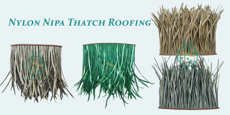 Beach hideaway resort synthetic shelter thatch roof panels