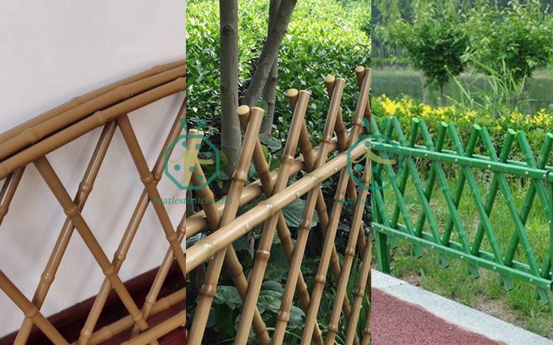 Iron Bamboo Stick Garden Fence In Public Park