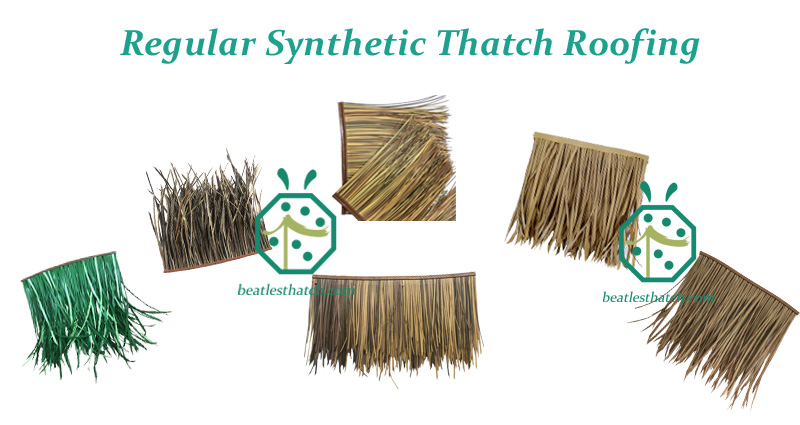Regular synthetic thatch roofing