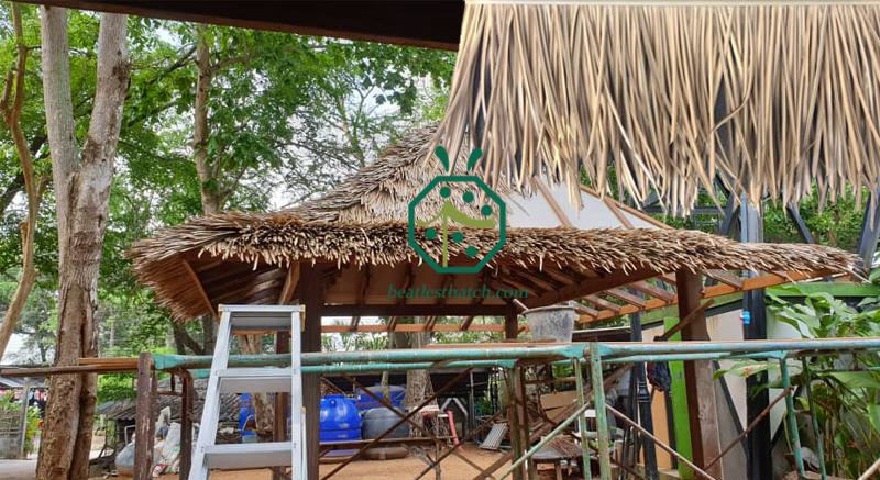 Palapa projects with synthetic thatched roof materials