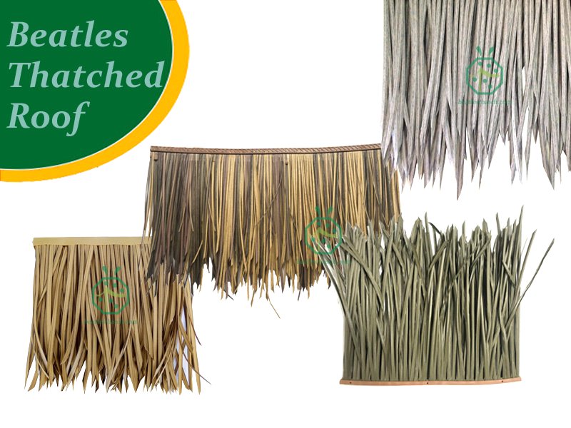 Artificial thatch roofing tiles for various wooden house structures in your garden backyard