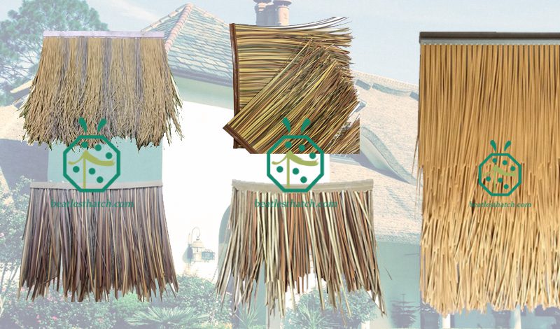 Artificial thatch roofing tiles for various France wooden cottage house structures