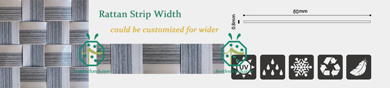 Synthetic sawali bamboo/rattan strip width to be customized for weaving ceiling panels