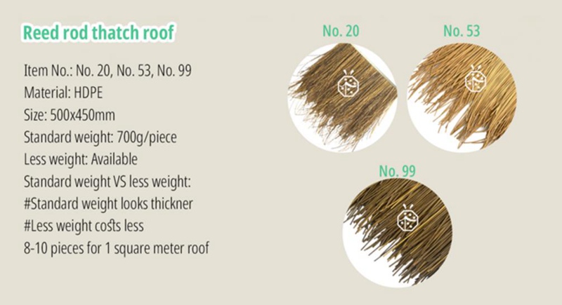 synthetic african reed thatch for garden gazebo roofing