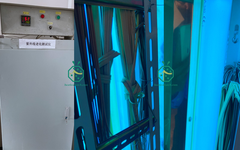 UV retardant test equipment to ensure the high quality of synthetic alang alang thatch roof covering materials UV retardant test equipment to ensure the high quality of synthetic alang alang thatch roof covering materials