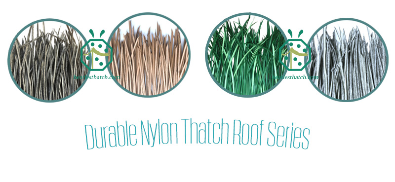synthetic nylon thatch for gazebo roof covering