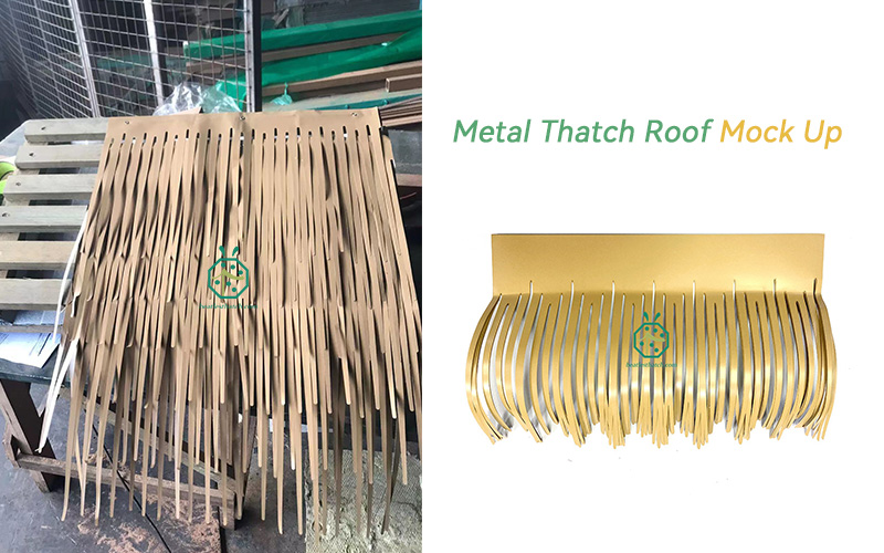 Singapore Zoological Garden Aluminum Thatch Roofing Project for Tiki Hut Construction