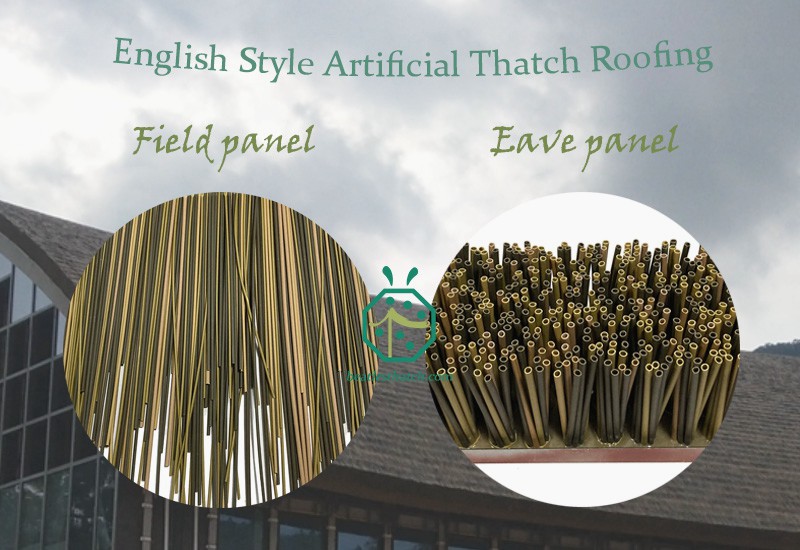 UK Style Cottage Artificial Straw or Reed Thatch with Eave Thatch Roof Panel