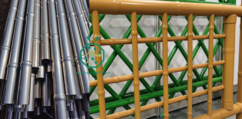 Garden or park landscape decoration steel bamboo fence screening poles Garden or park landscape decoration steel bamboo fence screening poles