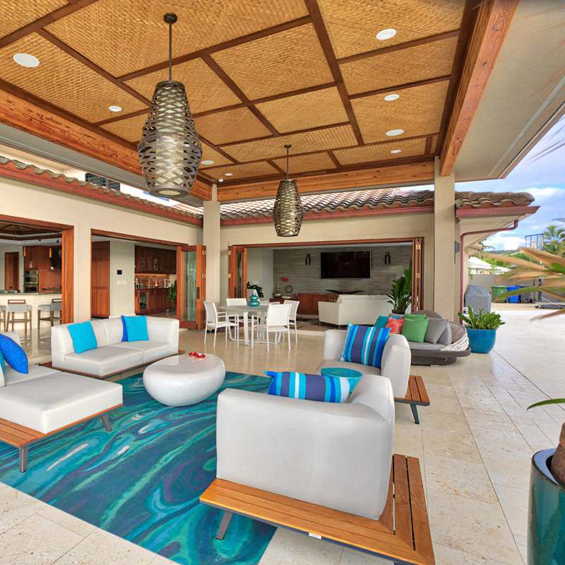 Plastic Rattan Weave Panel For Ceiling Decoration