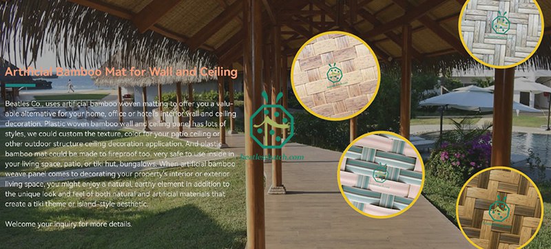 Synthetic bamboo mat