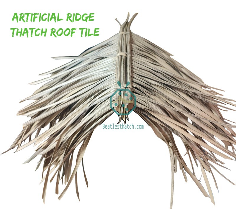 Artificial Ridge Thatch Tile For Resort Hotel Overwater Bungalow Kajan Roof Construction Artificial Ridge Thatch Tile For Resort Hotel Overwater Bungalow Kajan Roof Construction