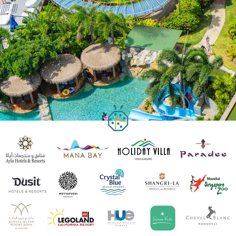 Some of famous resort hotel clients for plastic PVC cadjan thatch roof tiles