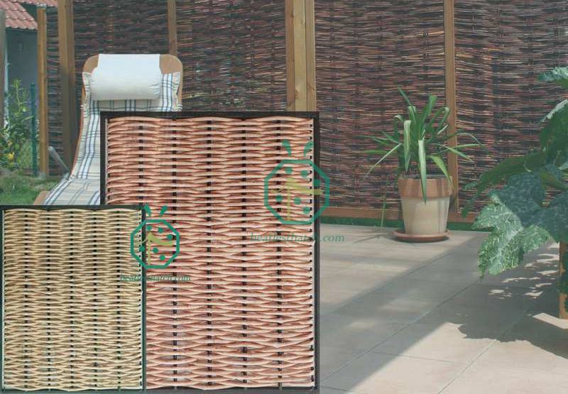 Durable Fake Wicker Park Fence Panels For Creating Natural Feeling
