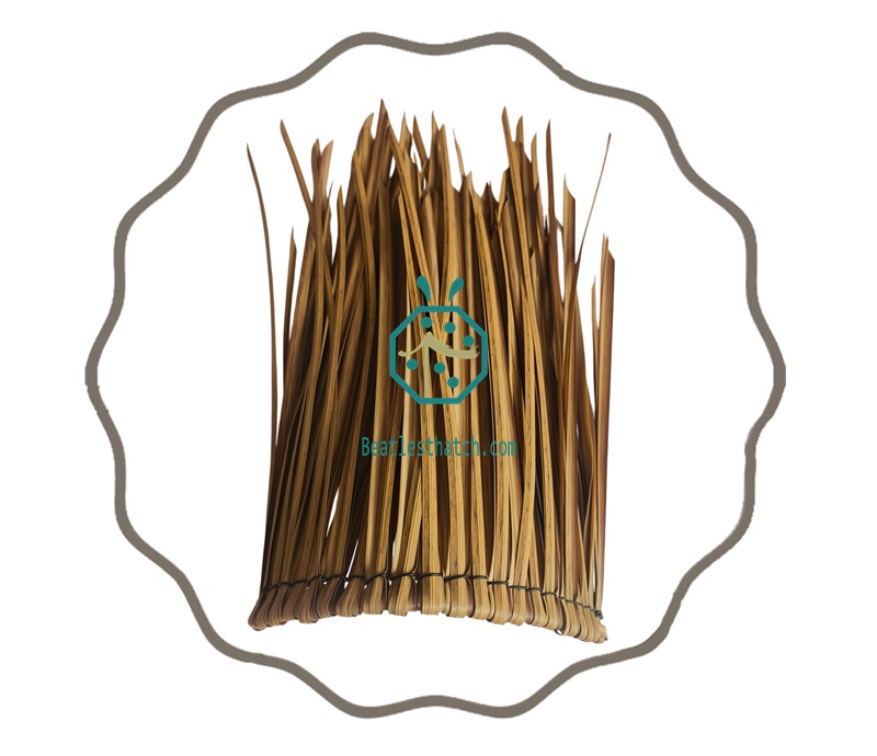 Artificial thatch roof hip valley tile for tiki hut, palapa construction