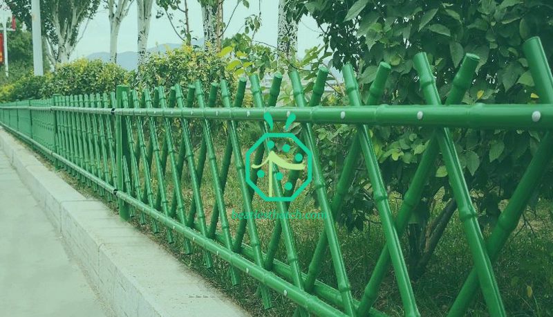 Garden or park landscape decoration steel bamboo fence screening poles