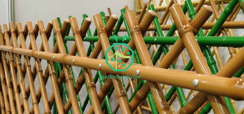 Garden or park landscape decoration steel bamboo fence screening poles