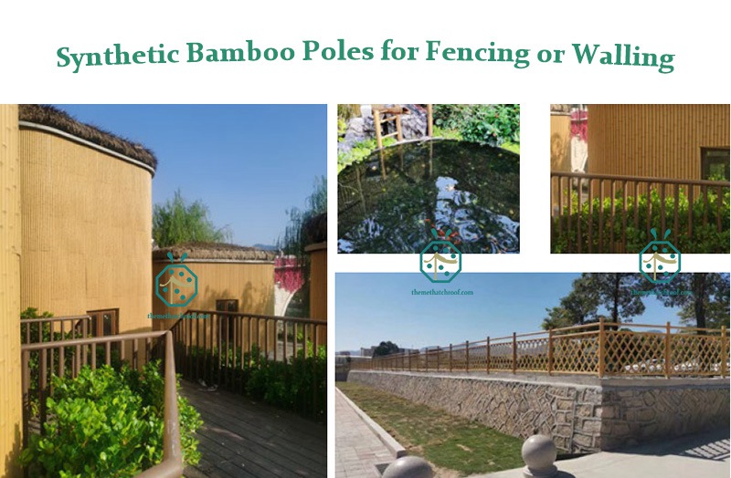 Plastic Bamboo Poles For Interior Or Outdoor Fence Screen