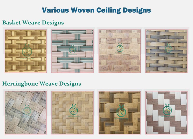 artificial bamboo woven wall covering panels