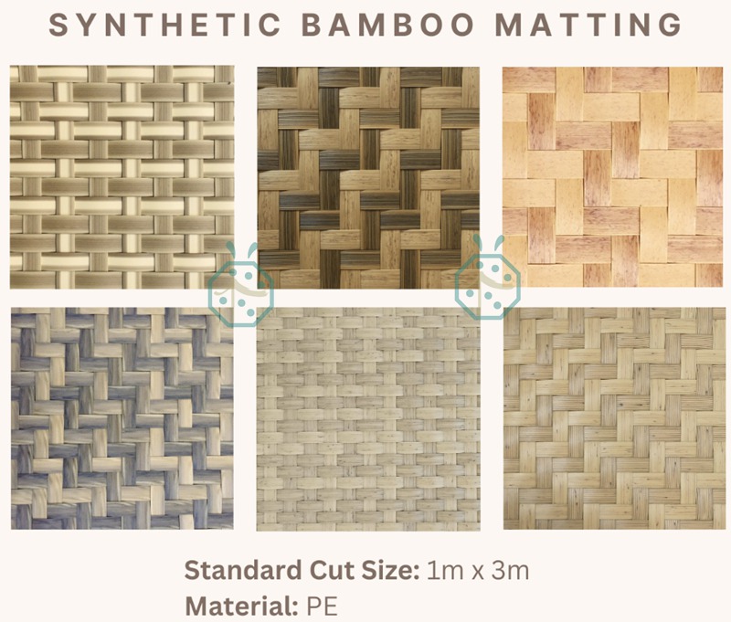 artificial bamboo woven wall covering panels