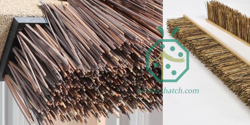 Synthetic Reed Eave Thatch Panel For Eave Installation To Make the African Reed Thatched Roof Looks Thicker