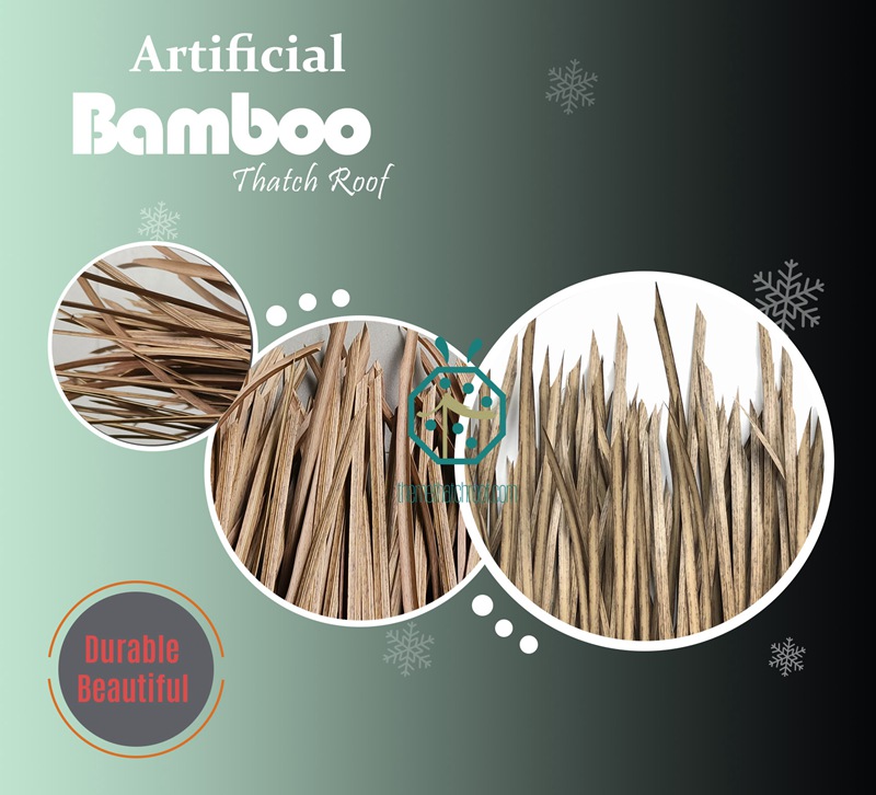 PE Nipa Hut Thatch Roofing Materials For Gazebo and Tiki Hut Construction