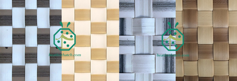 Synthetic woven palm leaf ceiling panel for home decoration