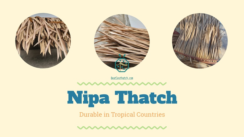 Fake thatch roof for resort hotel nipa hut construction