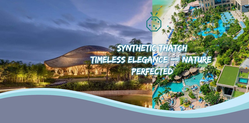 Simulated synthetic thatch grass for different wooden house roof structures Simulated synthetic thatch grass for different wooden house roof structures