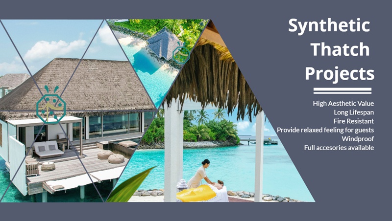 Durable artificial thatch roof tiles for beach tiki hut construction Durable artificial thatch roof tiles for beach tiki hut construction