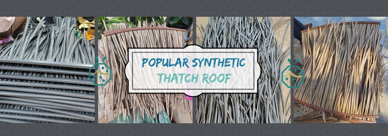 Beach hideaway resort synthetic shelter thatch roof panels Beach hideaway resort synthetic shelter thatch roof panels