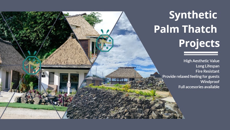 Synthetic Palmex Palm Thatch Roof Panels For Municipal Park Gazebo Roof Construction Synthetic Palmex Palm Thatch Roof Panels For Municipal Park Gazebo Roof Construction