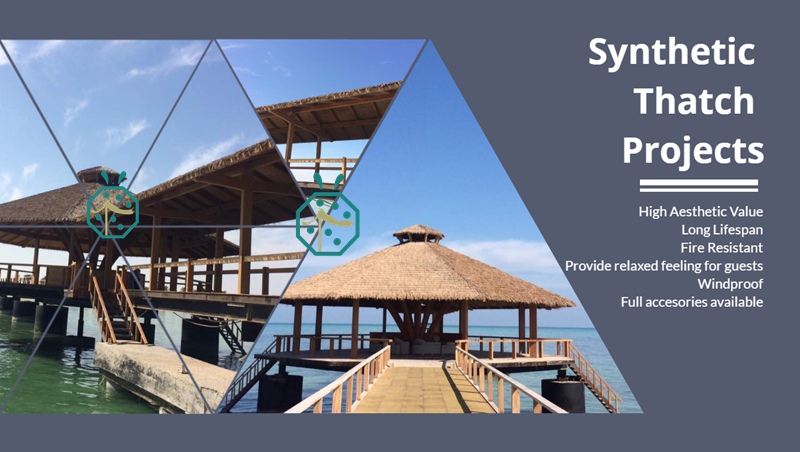 Artificial canopy thatch roof tiles wholesale