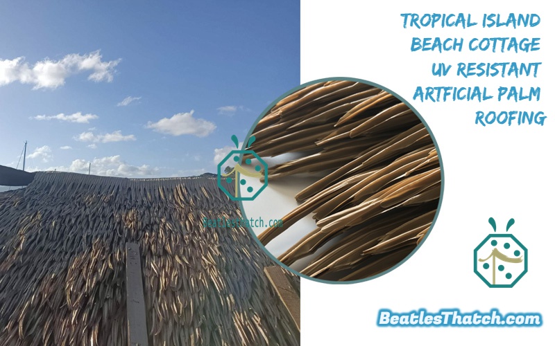 Beachfront Theme Park Pavilion Artificial Palm Thatch Roof Covering Beachfront Theme Park Pavilion Artificial Palm Thatch Roof Covering