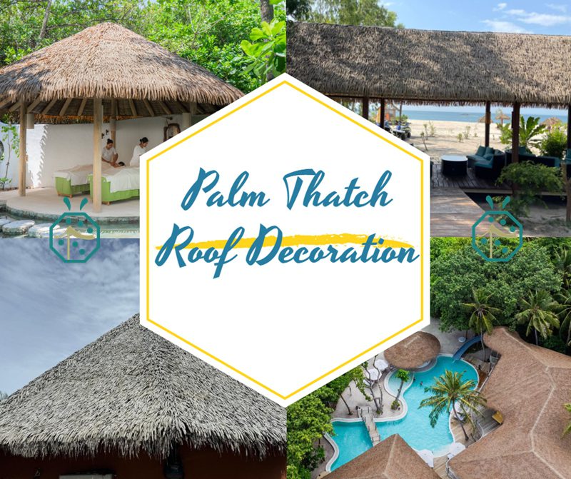 Fireproof imitation palm leaf thatch roof tiles used for zoon park sunshade thatched roof construction or thatch repairs of tiki hut, bali hut, Bohio resort hotel, palapa, park gazebo Fireproof imitation palm leaf thatch roof tiles used for zoon park sunshade thatched roof construction or thatch repairs of tiki hut, bali hut, Bohio resort hotel, palapa, park gazebo