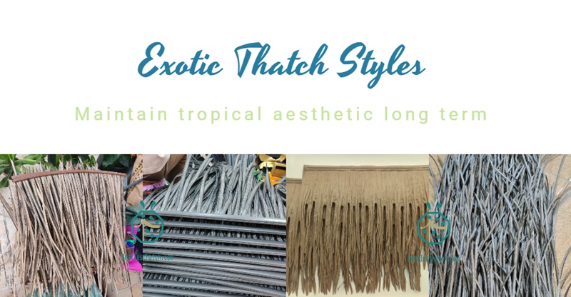 Various Synthetic Thatch Roof Tiles for Timber House Buildings in Africa