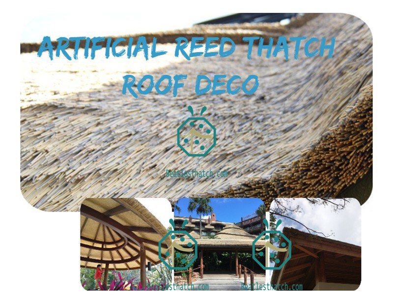 Synthetic Reed Rod Thatched Roof For Bungalow Structures Synthetic Reed Rod Thatched Roof For Bungalow Structures