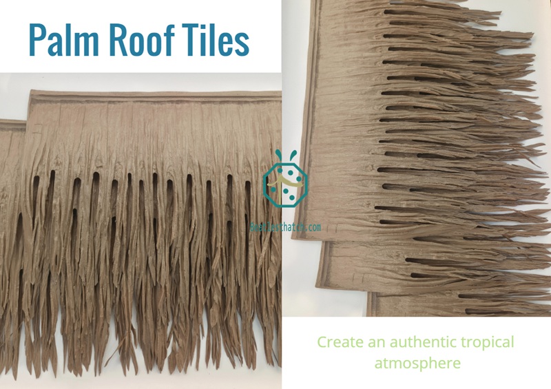 Bahay kubo nipa hut synthetic palm thatch roofing for beach seaside buildings