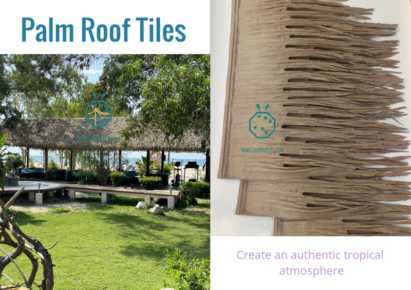 Artificial thatch roofing tiles for various wooden house structures in your garden backyard Artificial thatch roofing tiles for various wooden house structures in your garden backyard