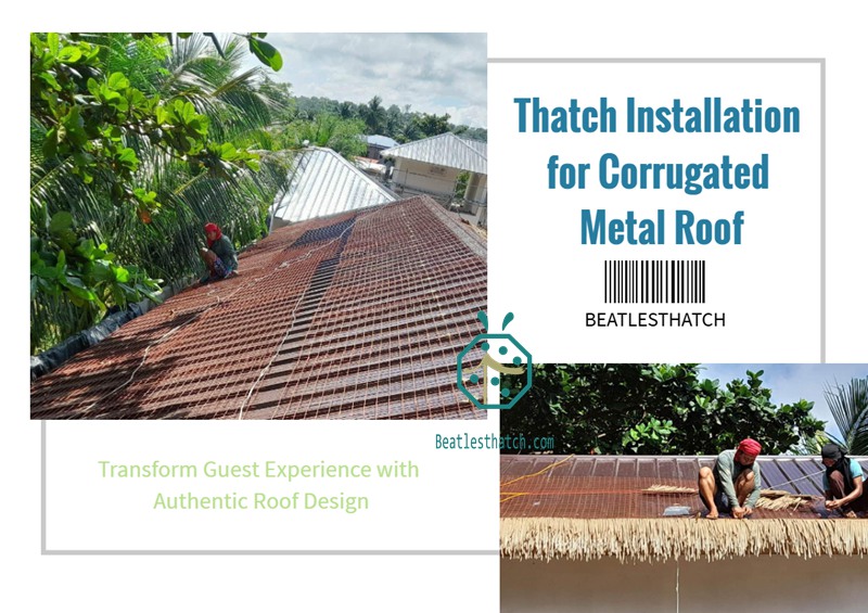 Synthetic Thatch For Corrugated Metal Cottage Roof Synthetic Thatch For Corrugated Metal Cottage Roof