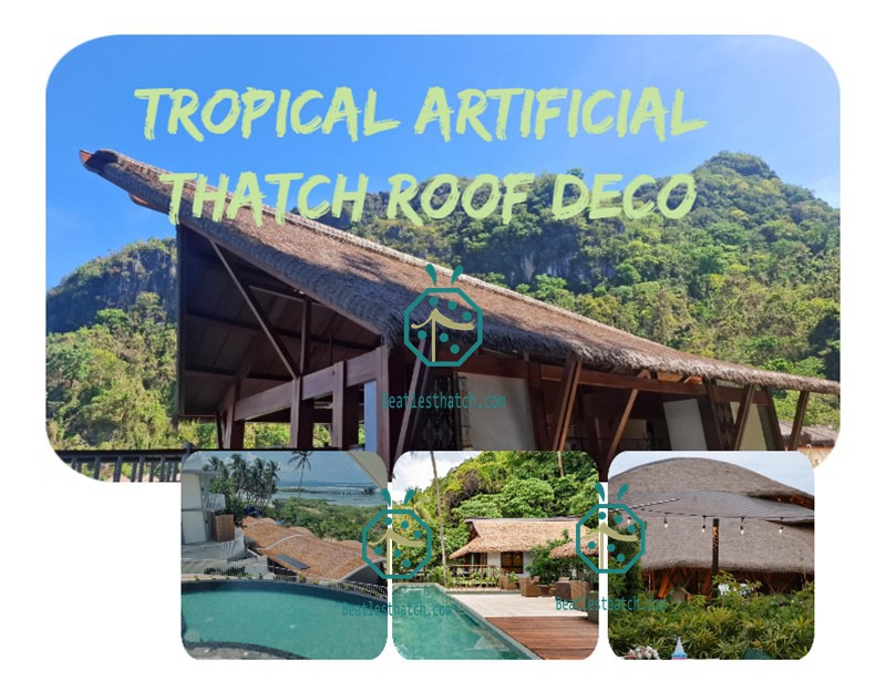 Tropical thatch roof project for private backyard garden patio in Philippines Tropical thatch roof project for private backyard garden patio in Philippines