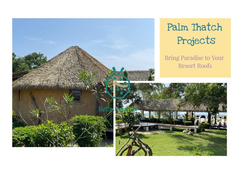 synthetic palm thatch roofing