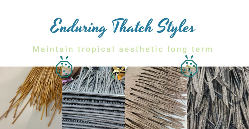 Exotic Fiber Thatch Roofing For Bungalow Roof Replacement Construction