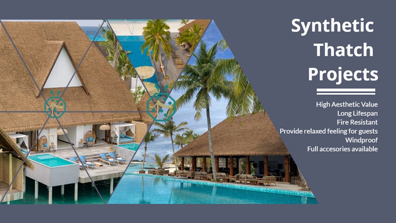 Theme park and beach resort cottage artificial thatch roof materials