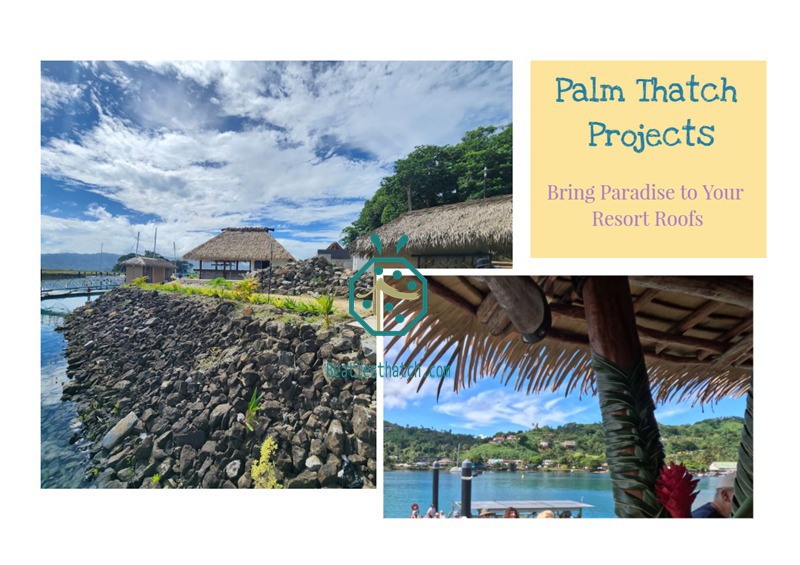 Synthetic Nipa Palm Thatch Roofing For Cottage Building